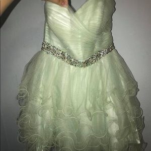 Light green mini dress